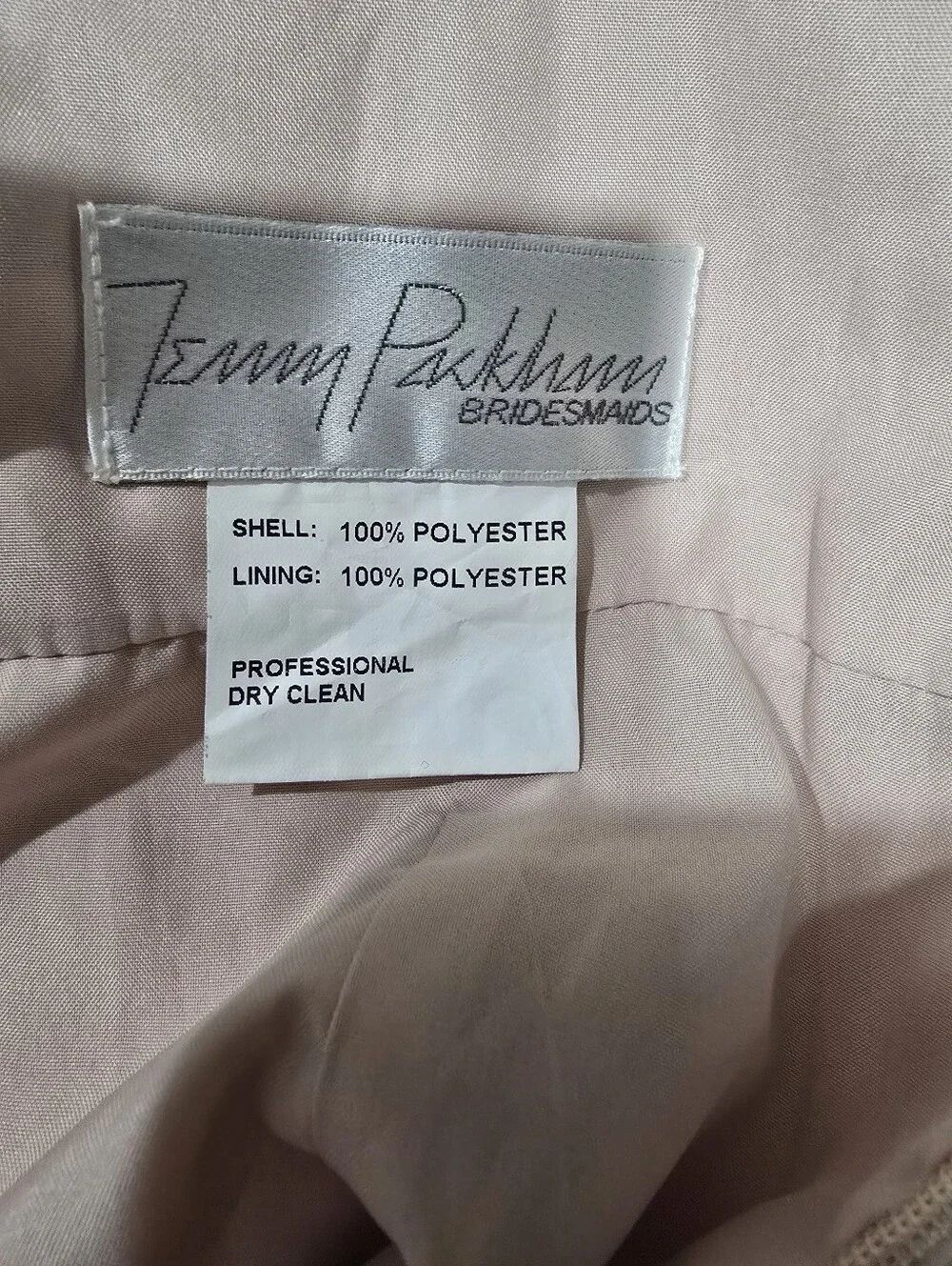 Jenny Packham JP1006 Ruffled Wrap Chiffon High-Low Maxi Dress In Cameo NWOT Sz 2 - Picture 5 of 6